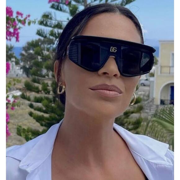 NEW Dolce & Gabbana DG6177 Black Logo Visor Sunglasses - Picture 2 of 14
